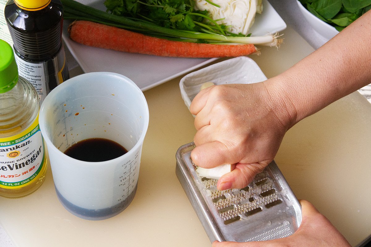 grating onion for noodle salad dressing