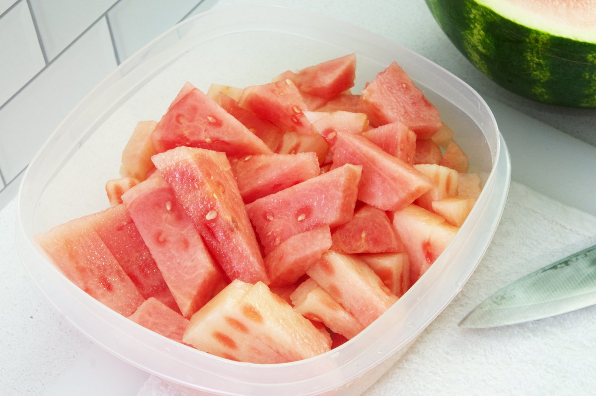 freezing chunks for watermelon soju