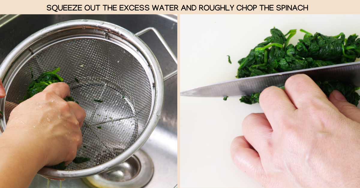 chop spinach