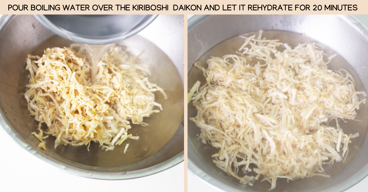 kiriboshi daikon in water