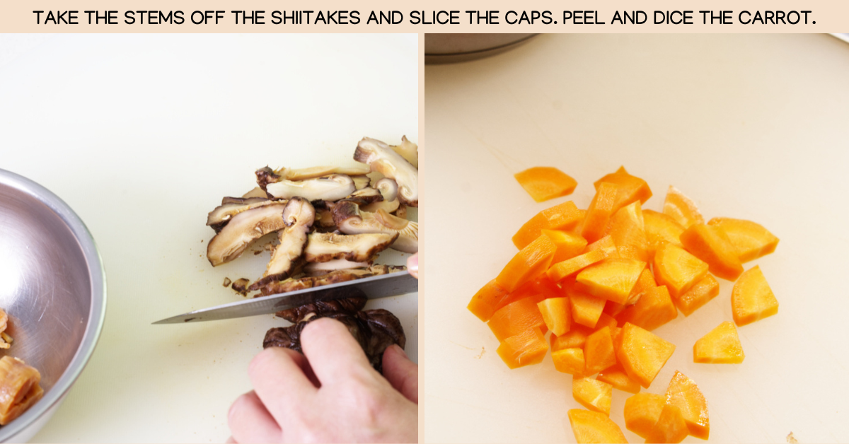 carrot diced rice