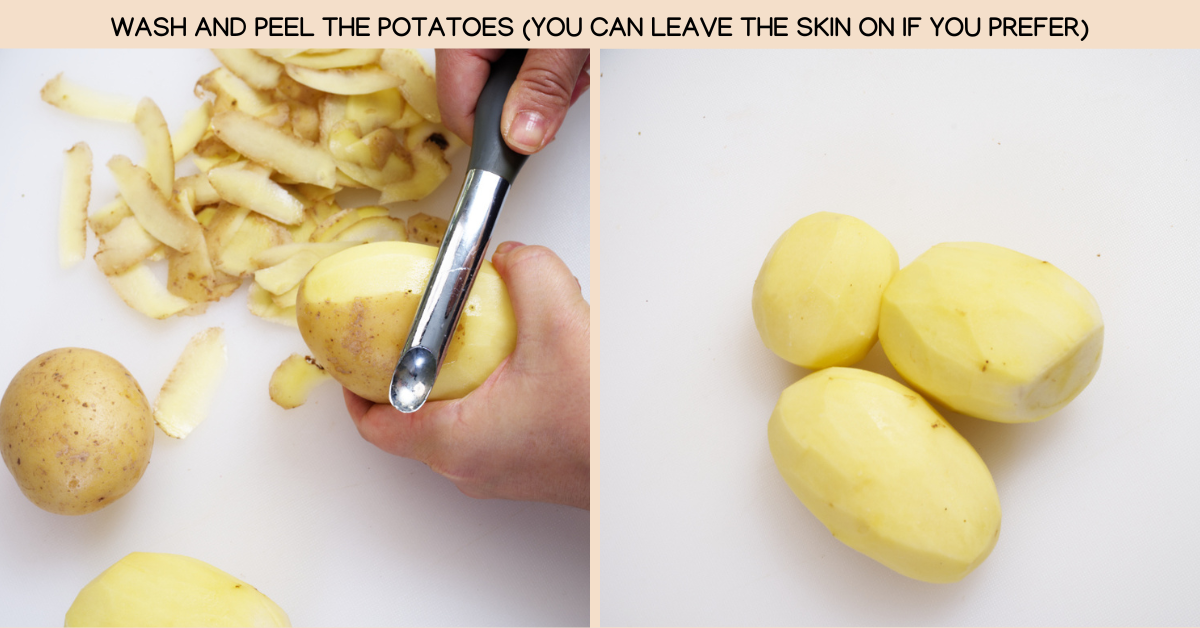 peel soy glazed potatoes