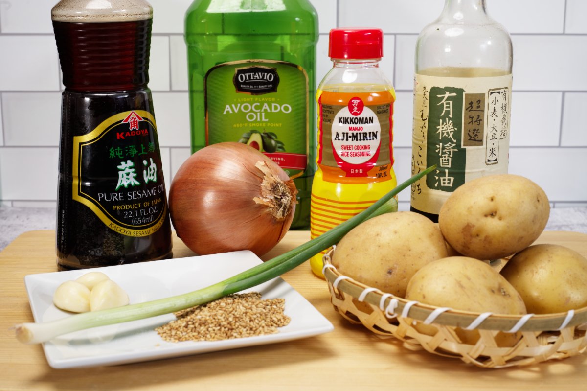 ingredients soy glazed potatoes