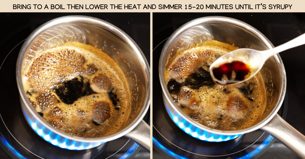 simmering until liquid is syrupy