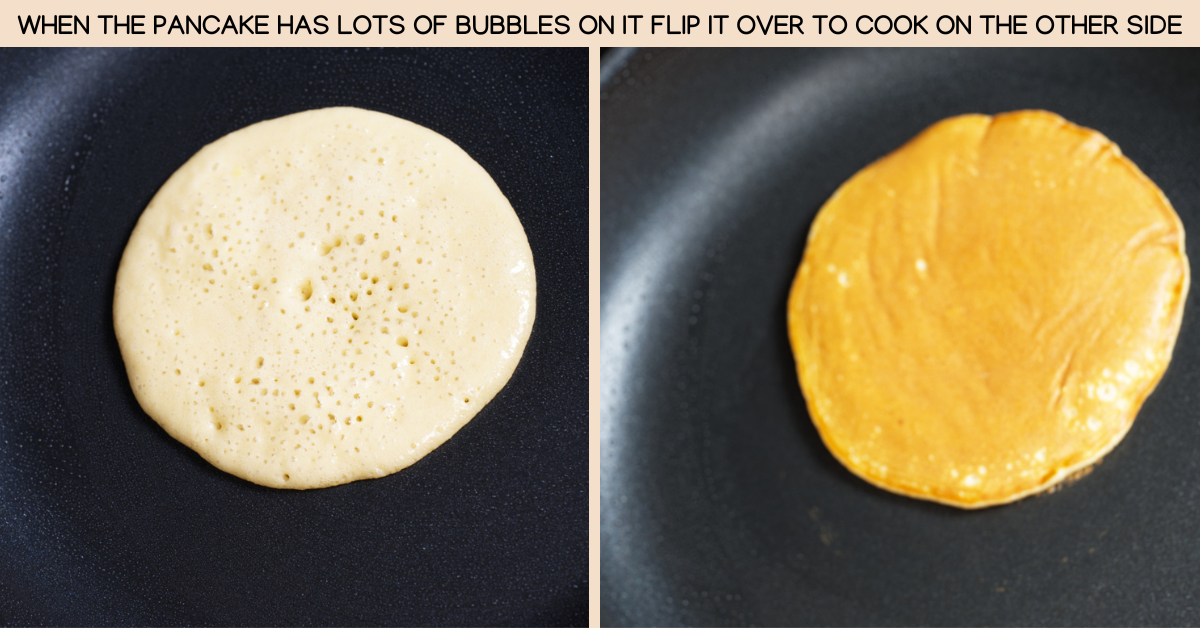 bubbles on dorayaki pancake