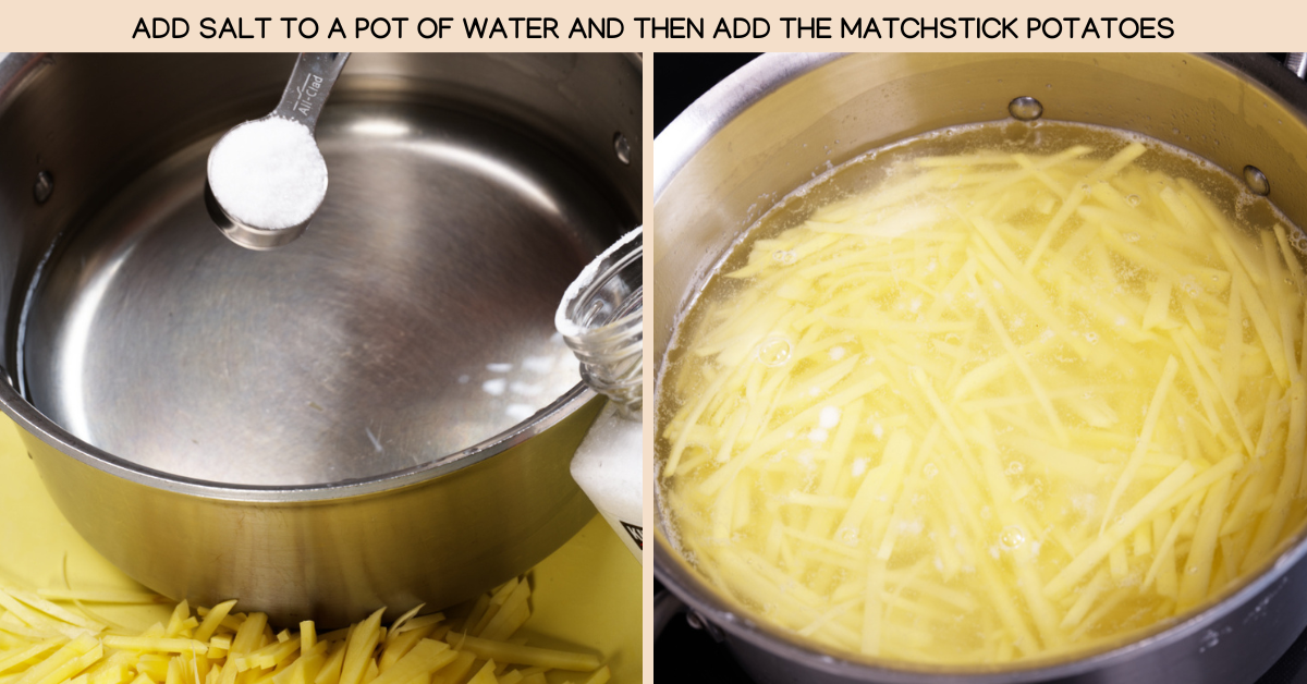 koren stir fried potatoes in pot of water