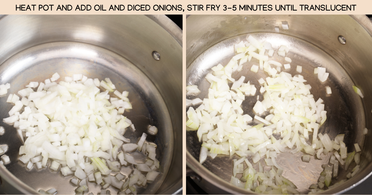 stir frying onions