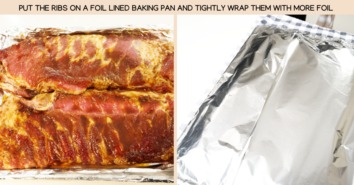 wrapping ribs with foil