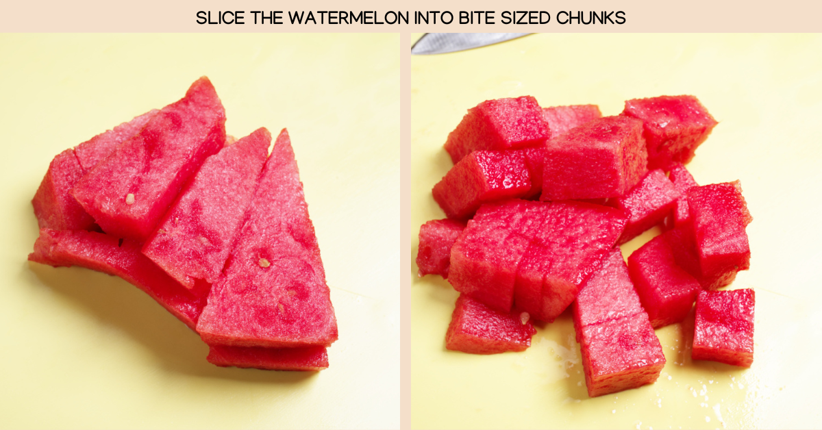cutting watermelon