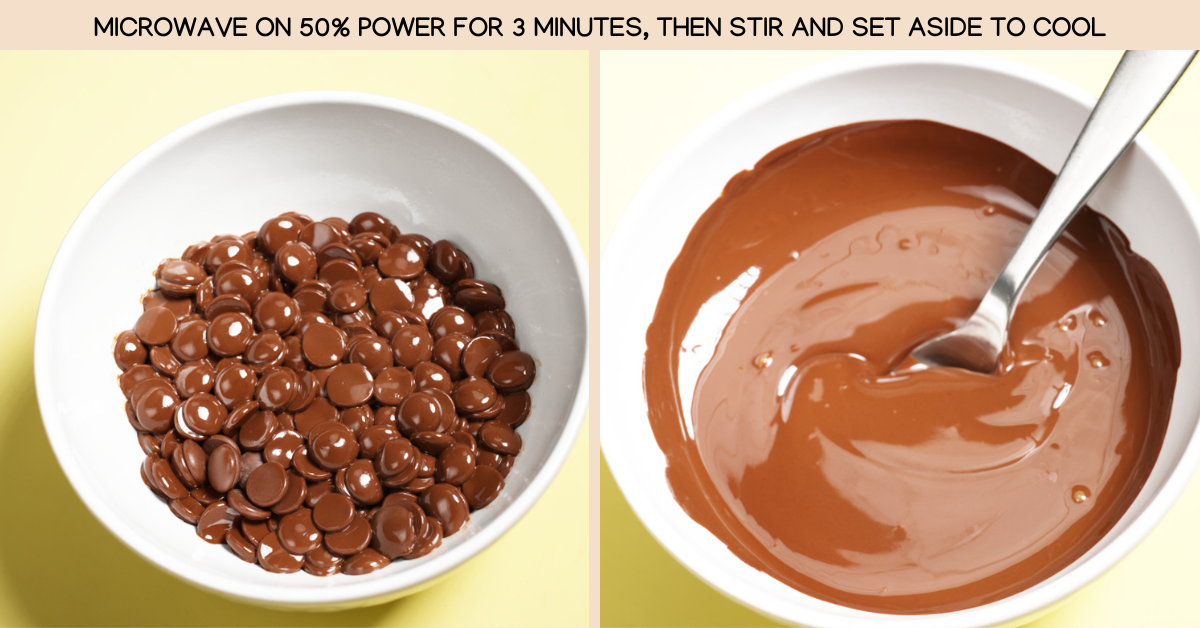 photo of the melted chocolate in bowls