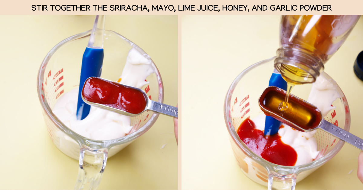 mixing up the sauce