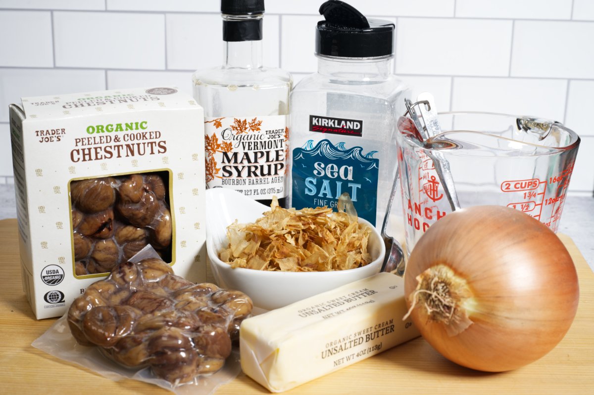 ingredients for roasted chestnut soup