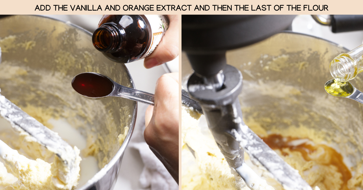 photo adding extracts to pound cake batter
