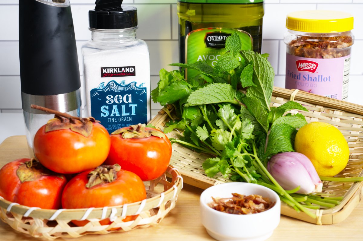 photo of ingredients for persimmon salsa