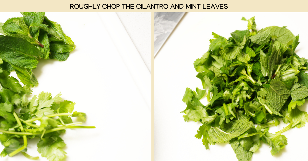 photo chopping herbs for salad