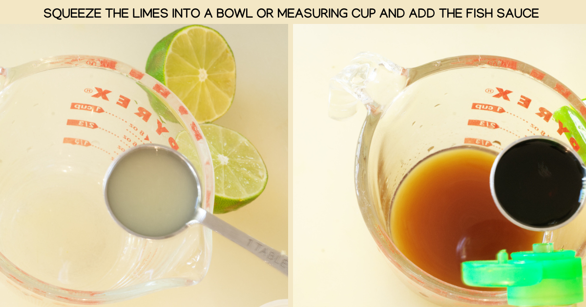 squeezing limes for turkey salad dressing