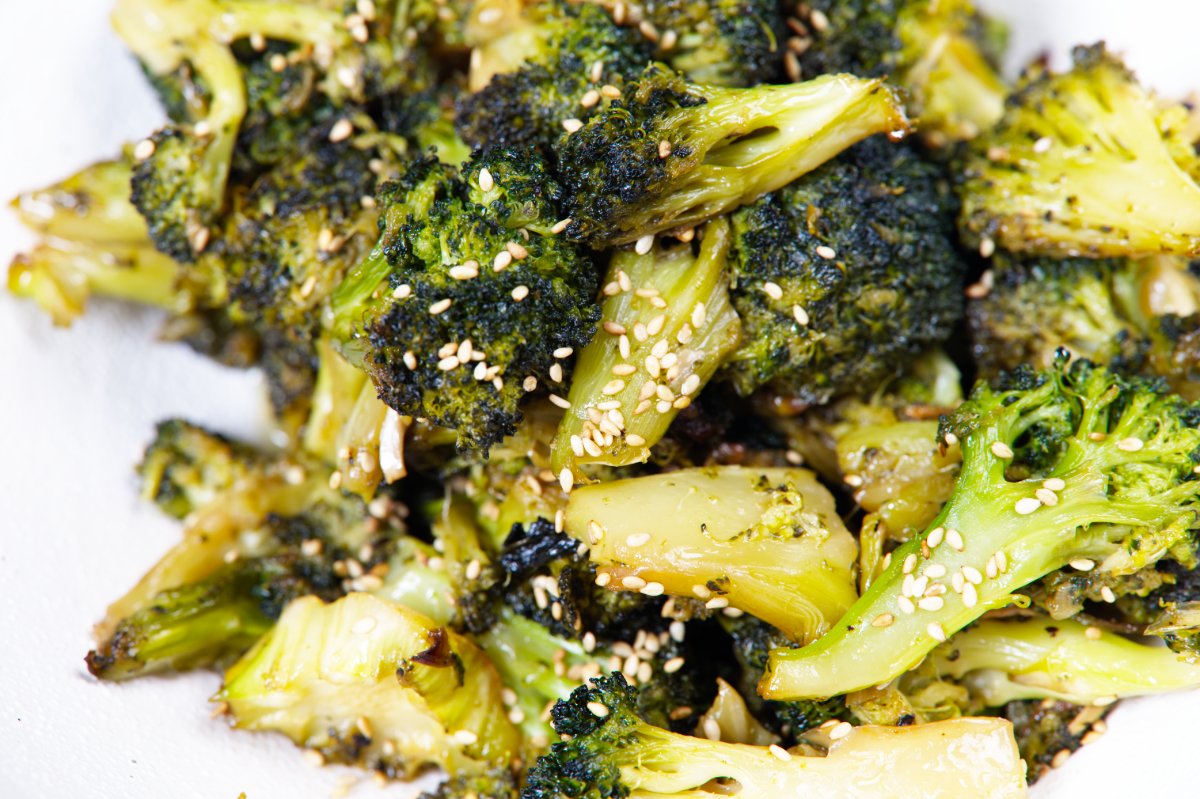 recipe card photo of melting broccoli