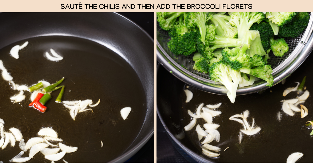 photo of sauteing the chilis
