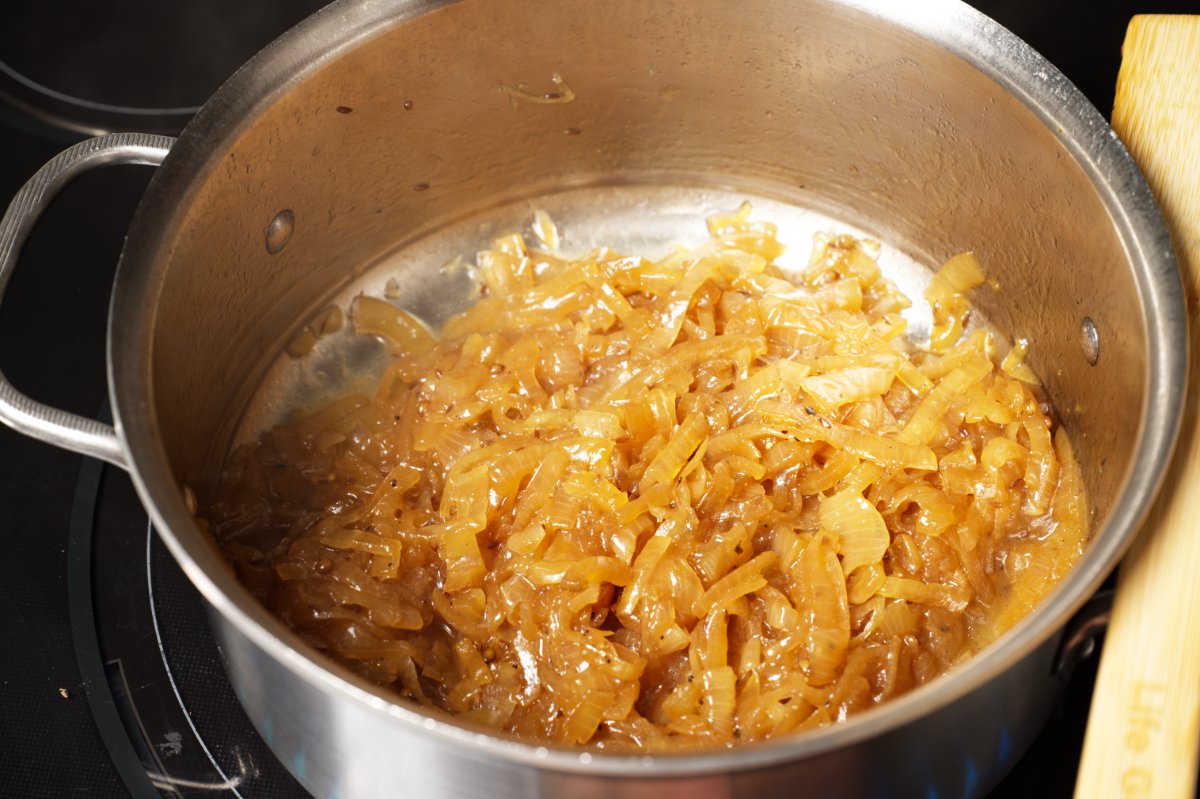 dark brown onion jam