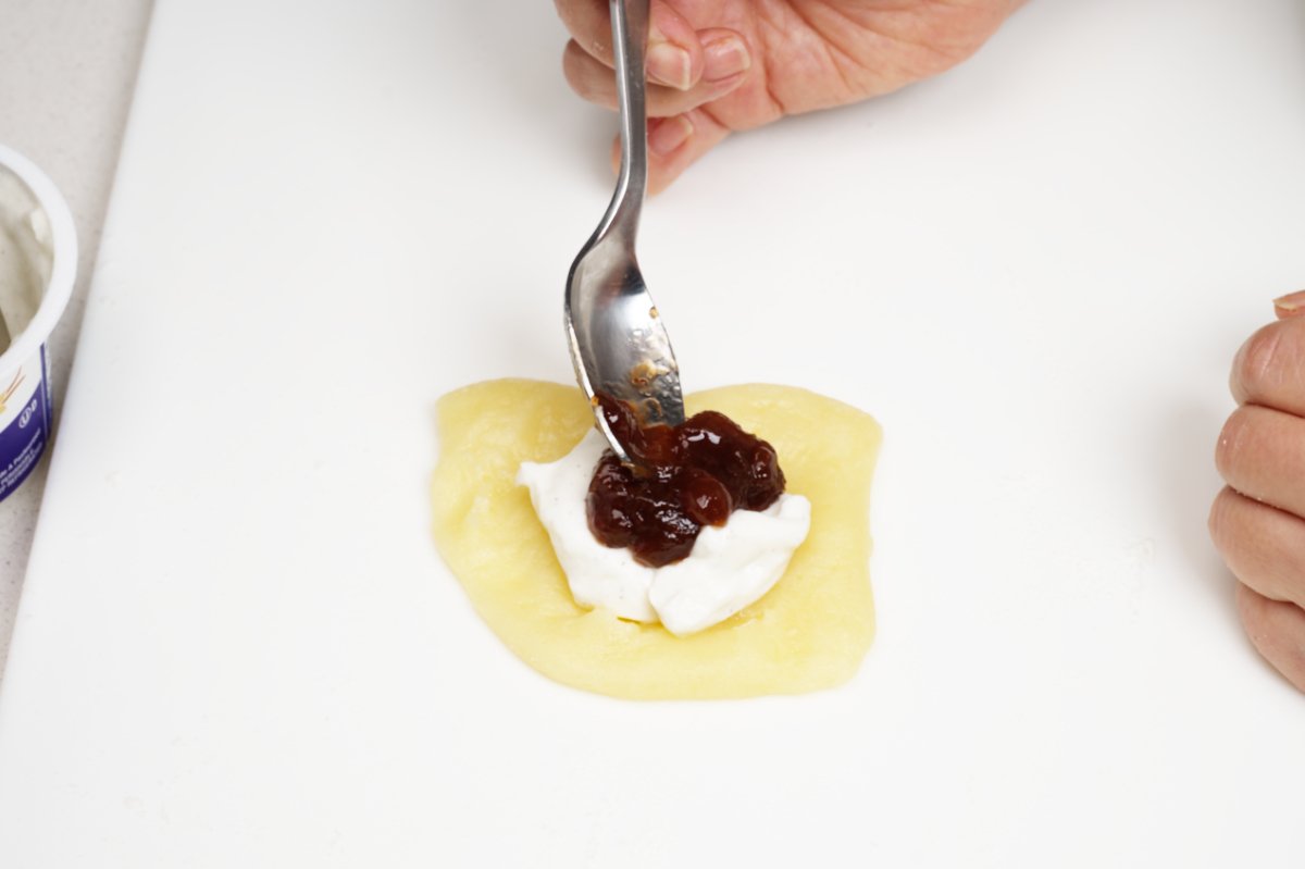 adding the filling