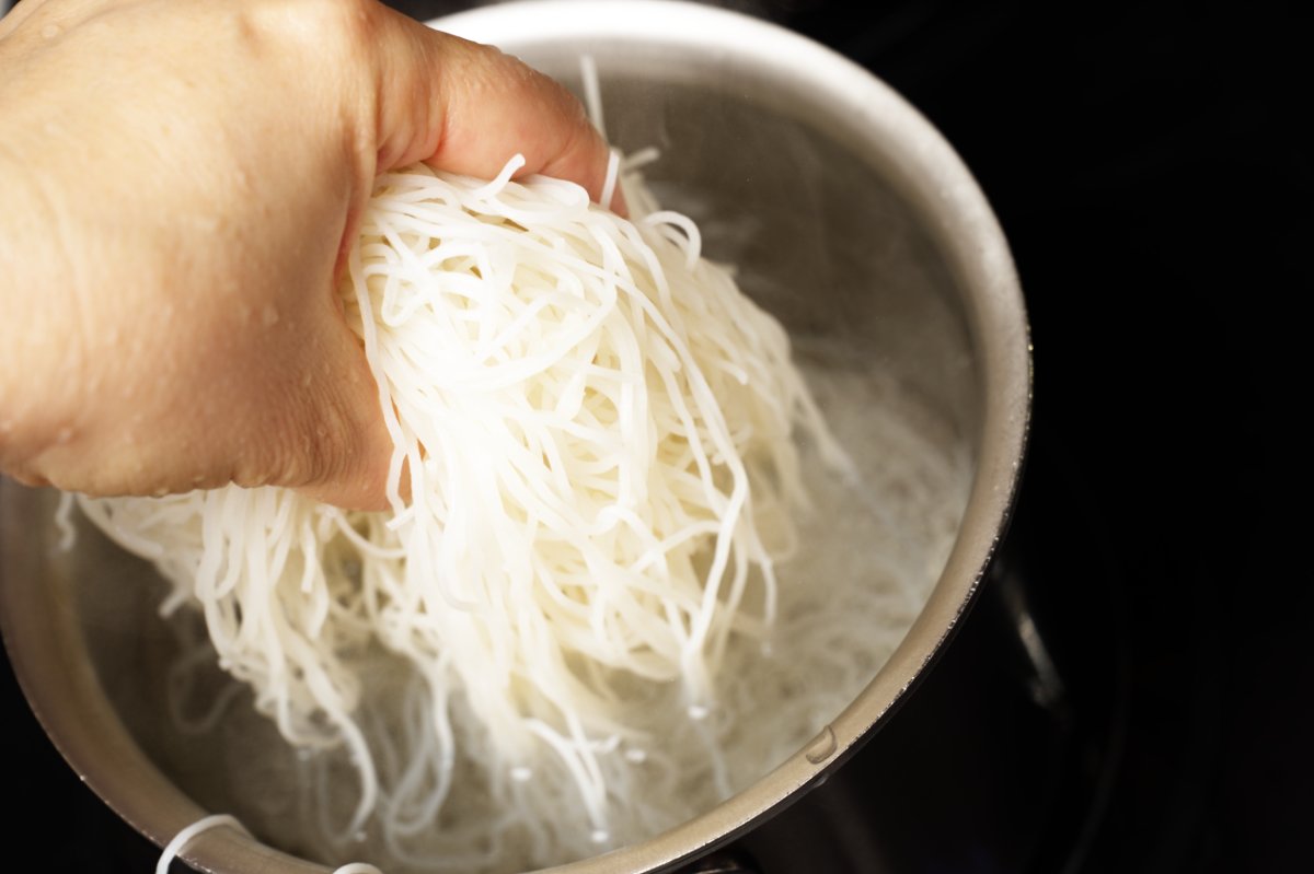 cooking the noodles