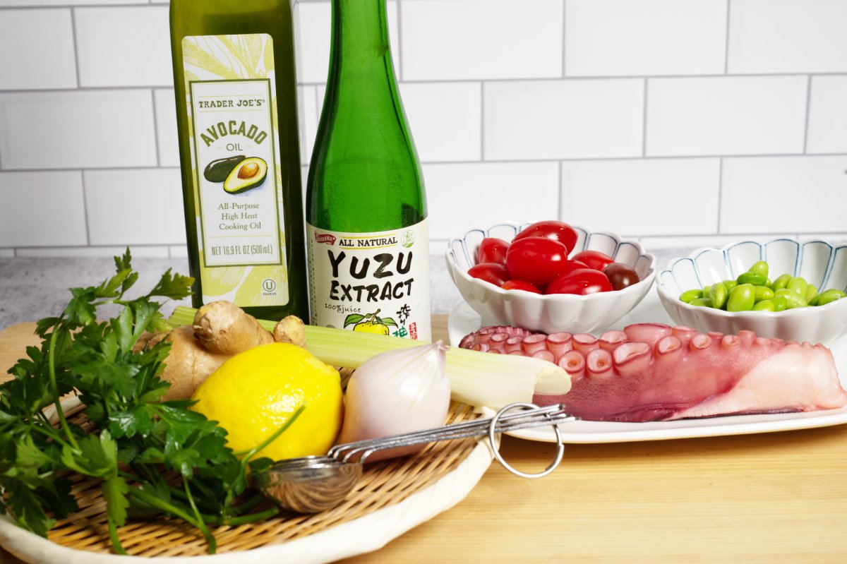 ingredients for octopus ceviche