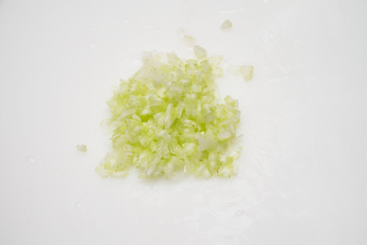 diced celery for ceviche