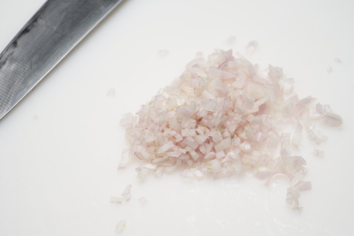 pic of finely diced shallots