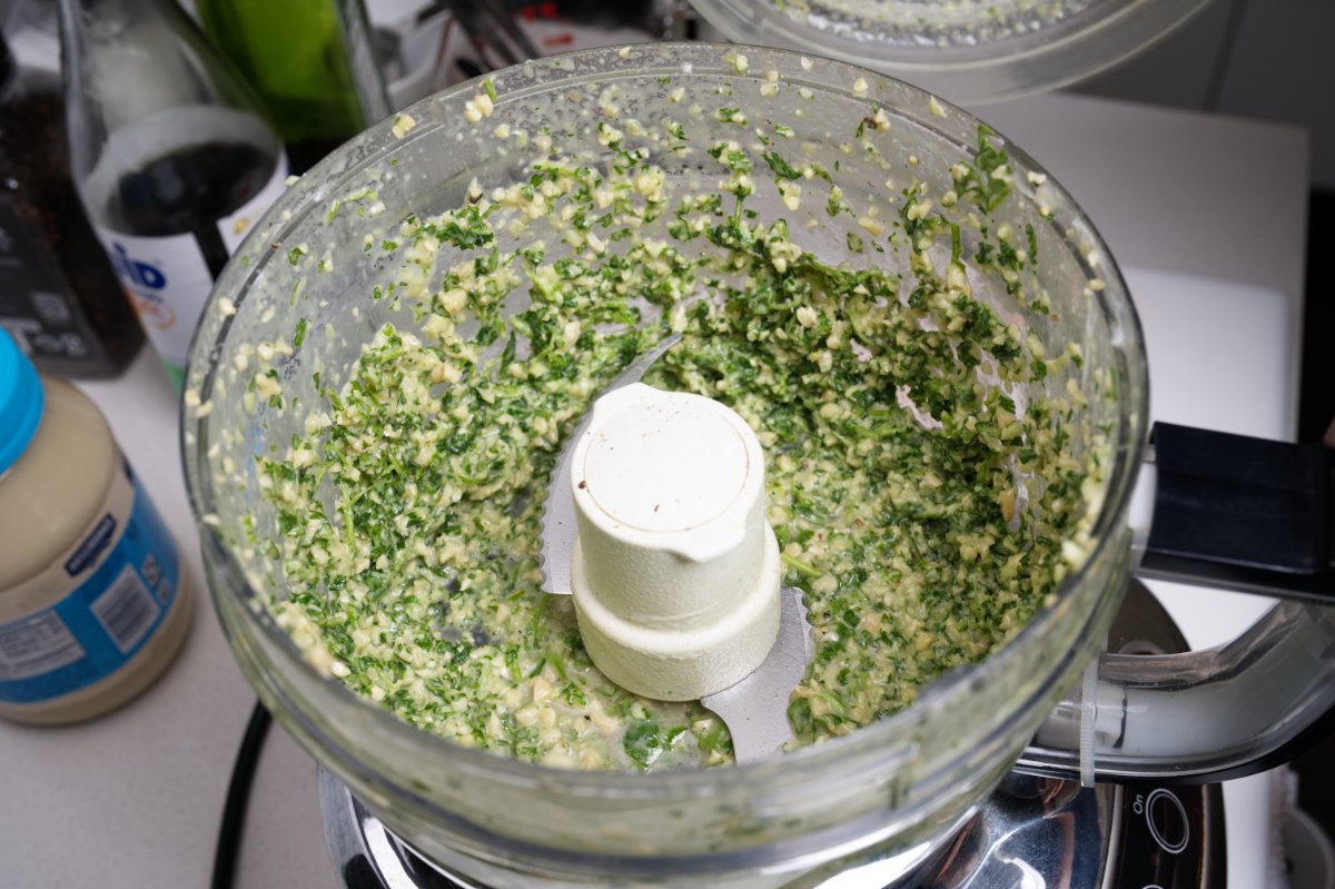 mixing up the asian pesto
