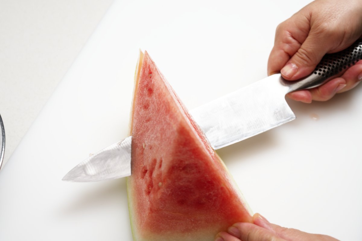 cutting watermelon