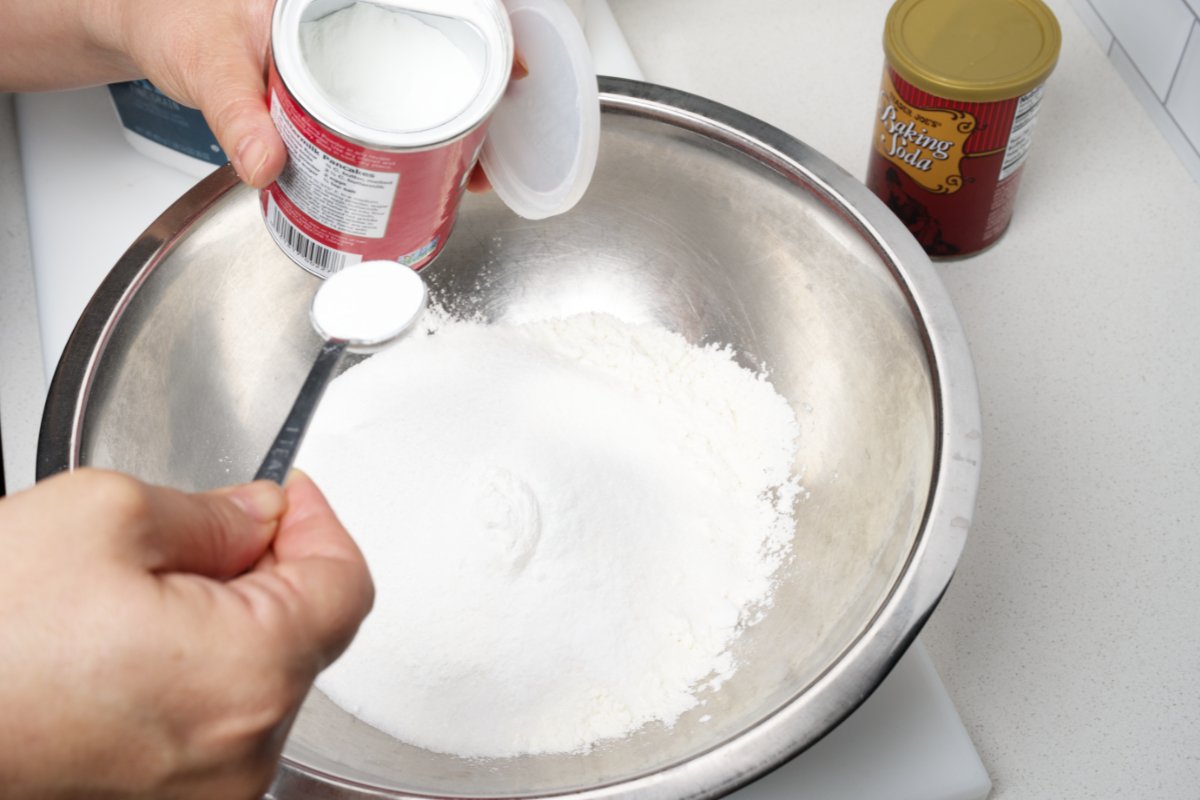 adding baking powder