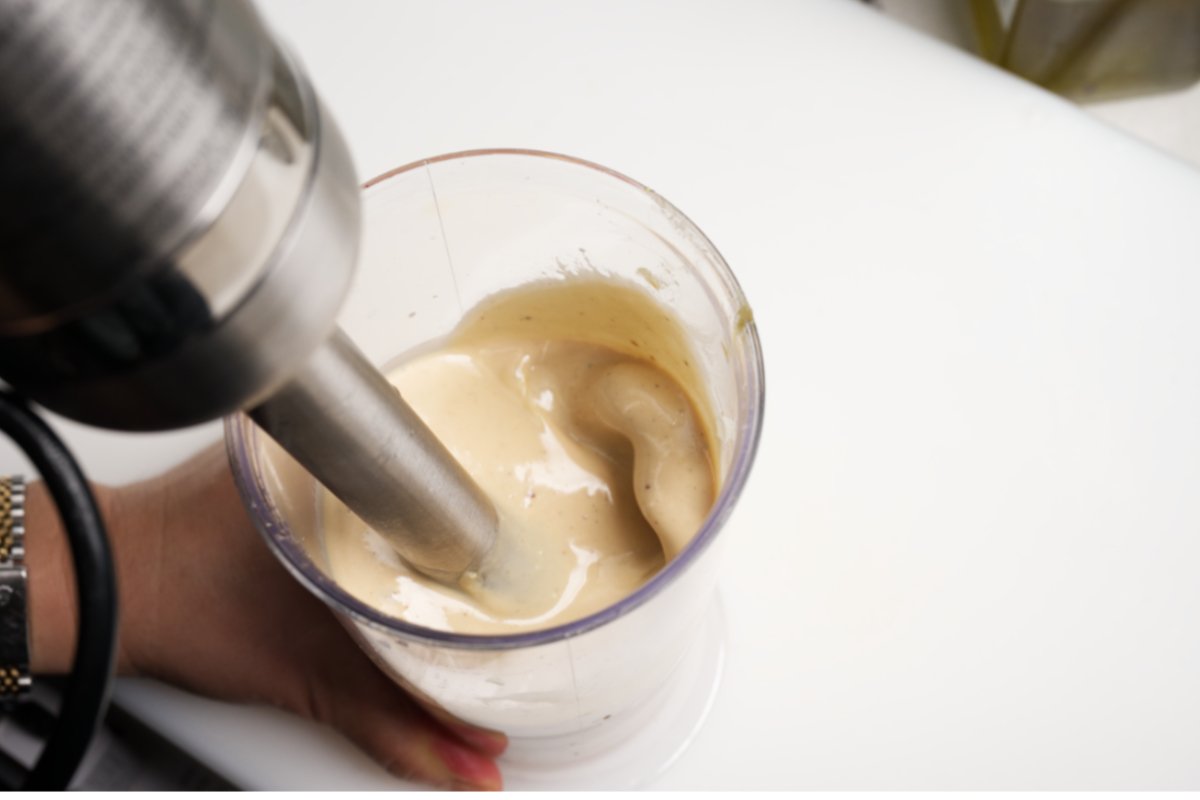 blending caesar dressing