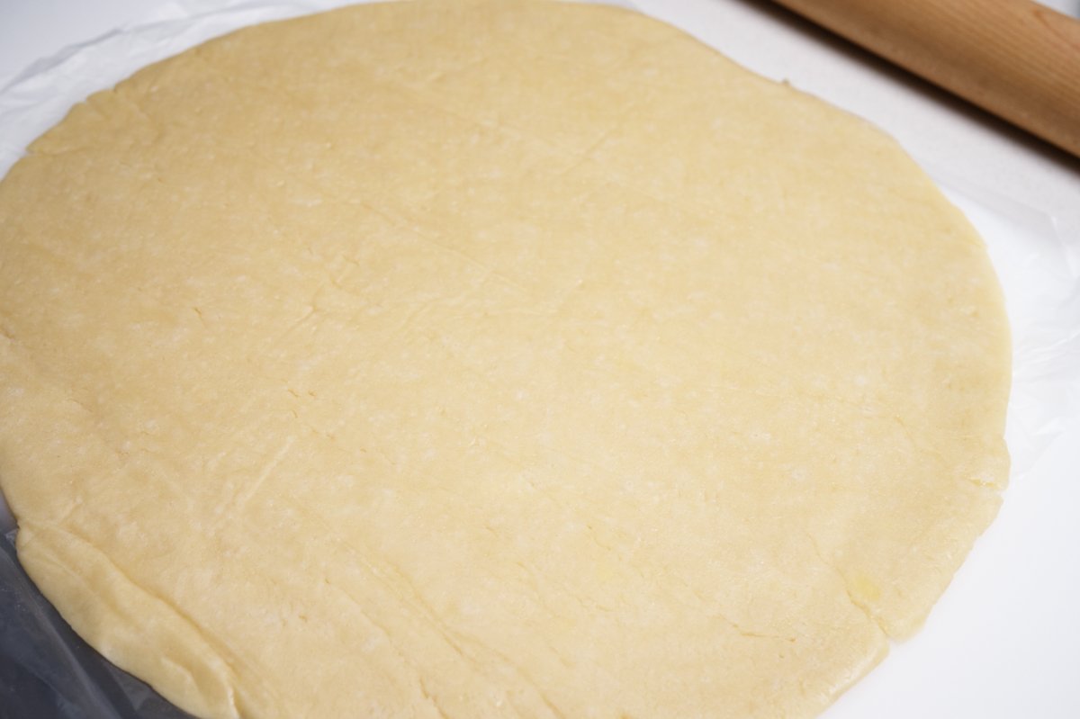 rolling out pie dough