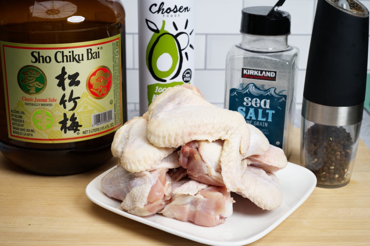 ingredients for salt and pepper wings