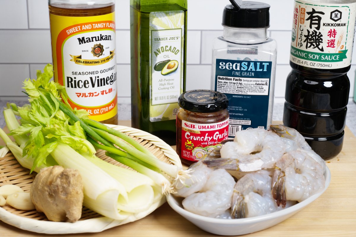 ingredient pic for shrimp and celery salad