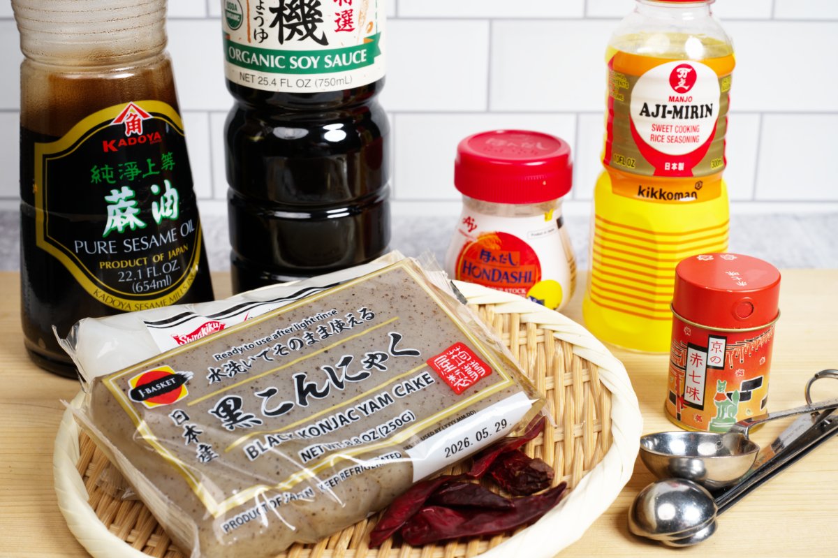 ingredient pic for spicy konnyaku