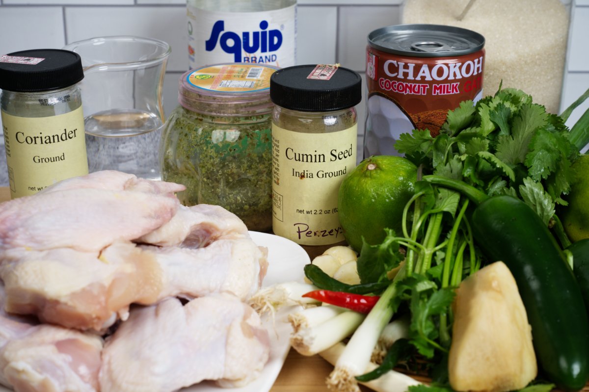 ingredient pic for green curry wings