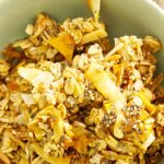 recipe card granola closeup