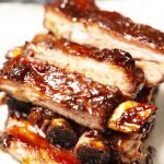 recipe card photo sticky char sui ribs