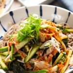 recipe card chilled kimchi noodles
