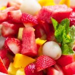recipe card tropical passionfruit salad