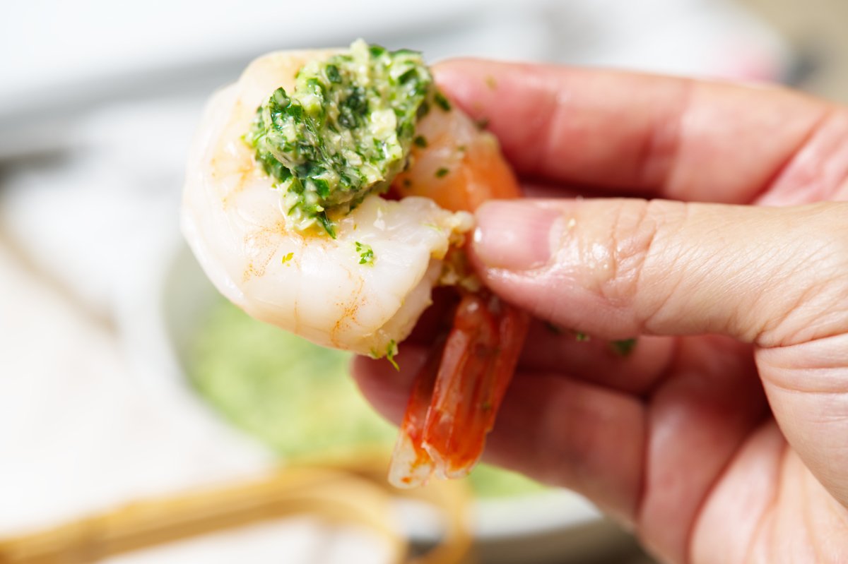 Chilled Shrimp with Asian Pesto