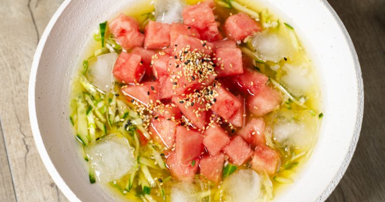 Chilled Watermelon Cucumber Soup